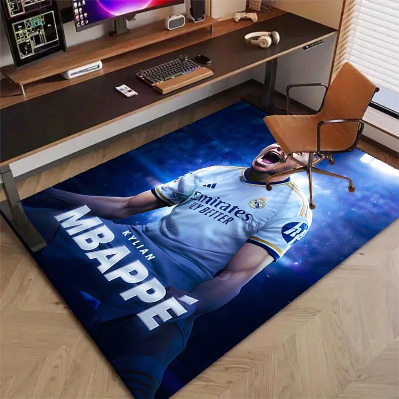 1pc Mbappe10 Design Printed Area Rug Carpet for Bedroom Living Room Home Decor Rugs Mat Non Slip Mat Rug for Bedside