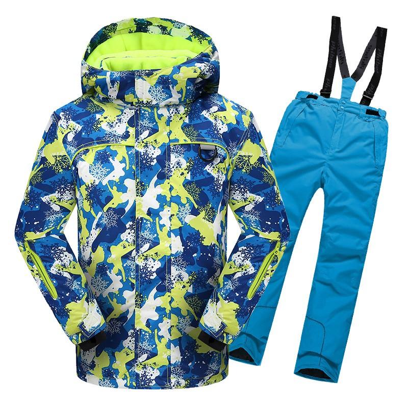 Kids Ski Suit Set Waterproof Warm Windproof Outdoor Snowsuit Boys Girls Toddler Winter Jacket Pants