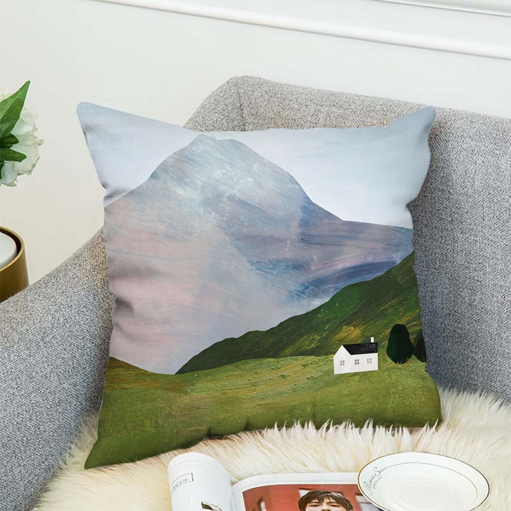 H-Henry Art Pillow Case For Car Sofa Decorative Home Double-sided Print Plush Square Throw Pillow Cushion Cover