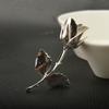 Elegant Rose Brooch Pin Suit Wedding Groom Jewelry