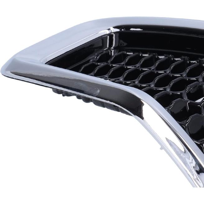 Front Grille Insert, 7pcs ABS Front Grille Inserts Grill Guard Trim Accessory Fit for Cherokee 2014-2018(Chrome Frame)