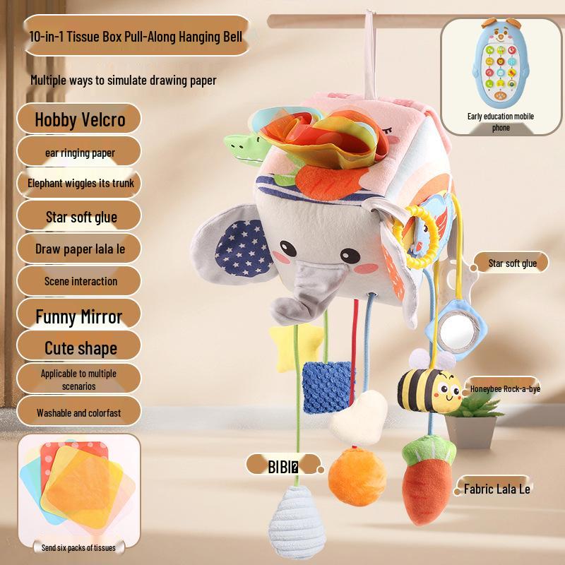 Newborn Stroller & Crib Mobile Soothing Toy - Infant Car & Seat Hanging Ornament Chime