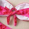 New Split Swimsuit Women's Print Sexy Halter Swimsuit Bow Strap Bikini Women
