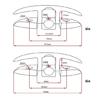 Pack of 1 Easy Install bending Marine Cleat 316 Stainless Steel Polished Finish for Various Boat Applications