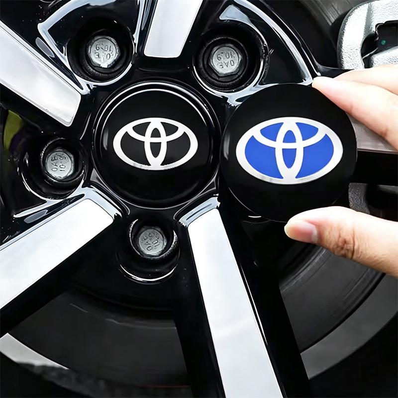 4pcs 56mm Car Wheel Hub Center Stickers Decal Emblem For Toyota Hilux Aygo Yaris Ractis Corolla Camry CHR Auris Tacoma Accessory