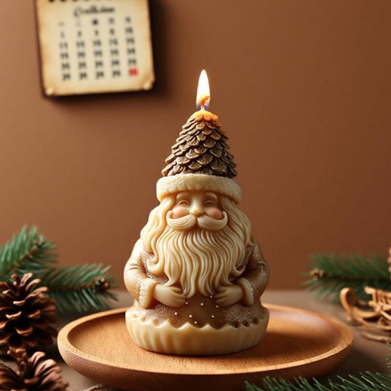 Santa Clause Candle Silicone Mold Multipurpose Silicone Mould for Making Candle Soap Holiday Decoration Epoxy Resin