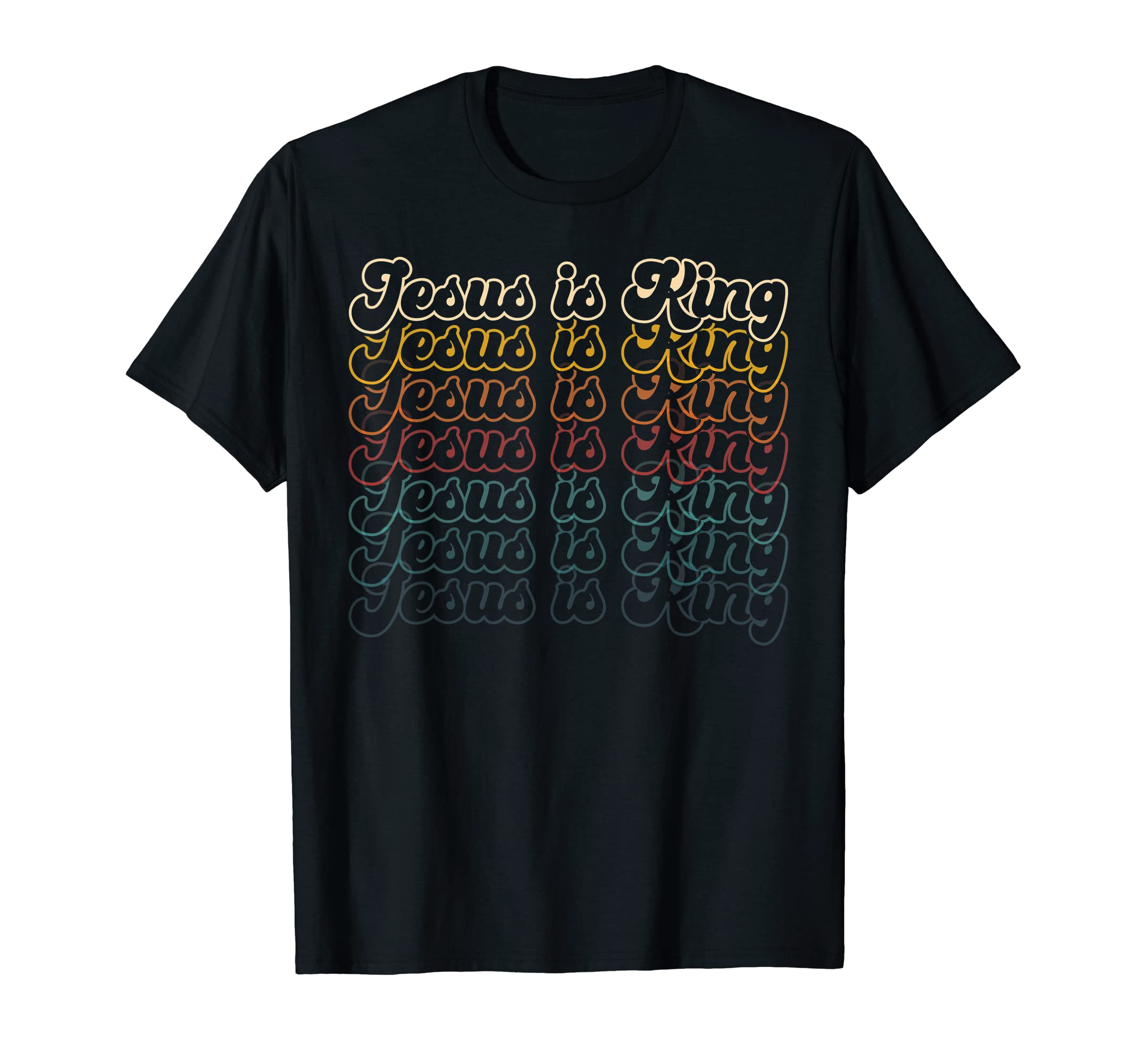

Christian Jesus Is King Retro Graphic T-Shirt