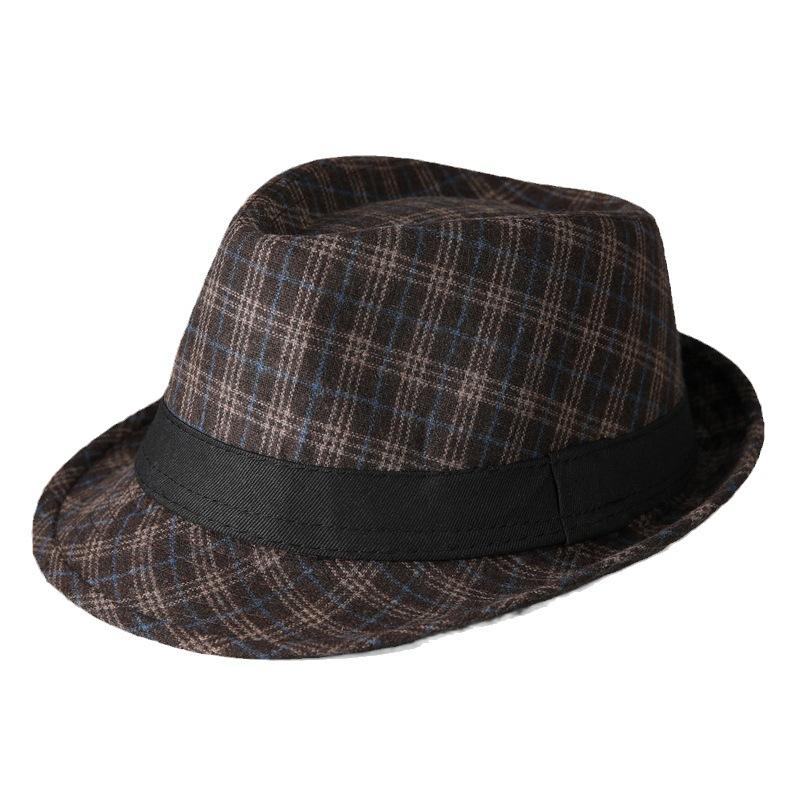 Dad Hat Men'S Autumn And Winter Outdoor Warm Old Man Top Hat Casual Plaid Jazz Hat In The Elderly Gentleman Hat
