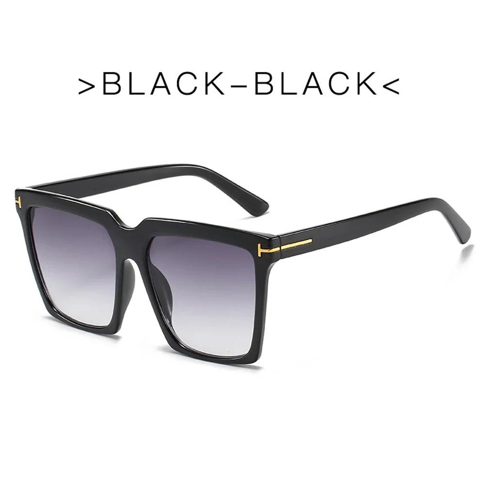 Fashion Square Sunglasses Women Vintage Oversize T Women's Sun Glasses Black Gradient Female Glasses Men's Oculos UV400