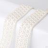 Bling Pearls Waist Belt Faux Pearl Beaded Buckle Elegant Bridal Chain Girls Dress Sash Elastic
