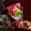 Miniatur Weihnachtsblumenstrauß Stechpalmenbeeren Immergrüne Kiefer Weihnachtsmannstrauß Kiefernadeln Künstlicher Blumenstrauß