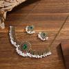 Cross-Border Ethnic Rhinestone Tassel Necklace & Earring Set
