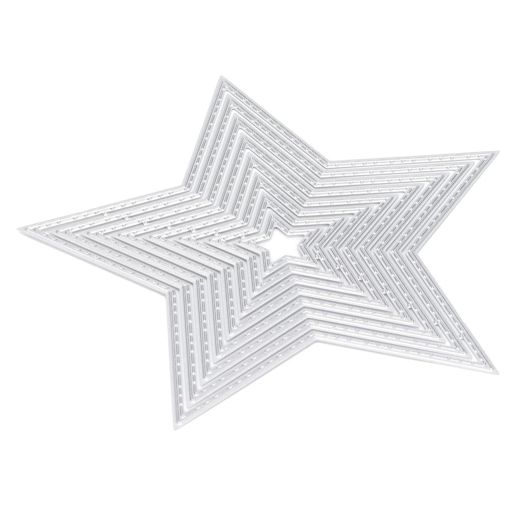 Metal Cutting Die Fivepointed Star Shape Emboss Stencil Album Decorative Etched Dies for  Craft P