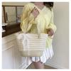 Holiday Straw Bag Lace Woven Bag Large Capacity Tote Bag Women's Spring and Summer New Seaside Shoulder Bag Summer Beach Tote Handbag