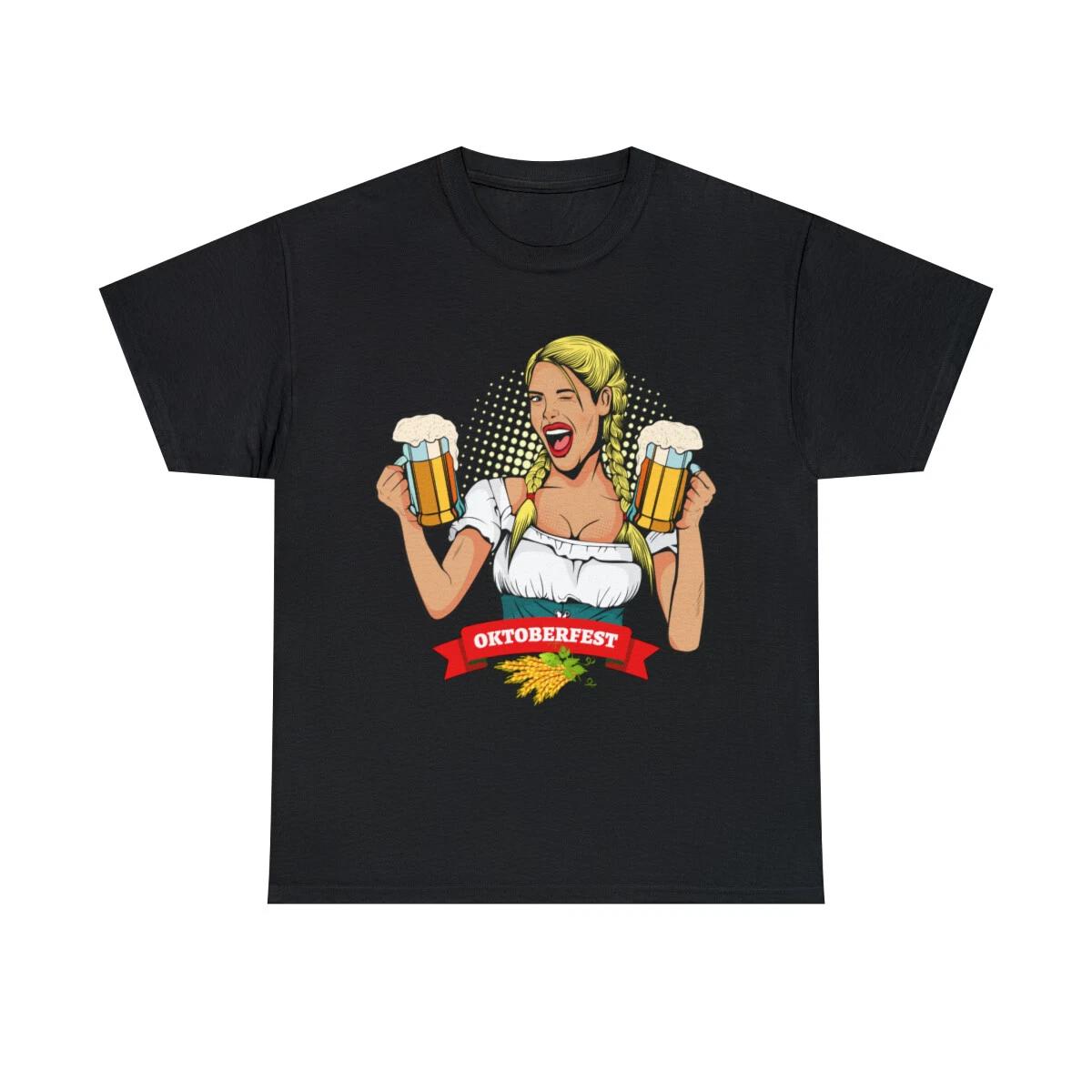 

Oktoberfest German Waitress Kellner Graphic Tee Shirt, S-5XL S