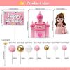 Pink Castle Princess Cake Topper with Stars - Perfect for Girls' Birthday Parties