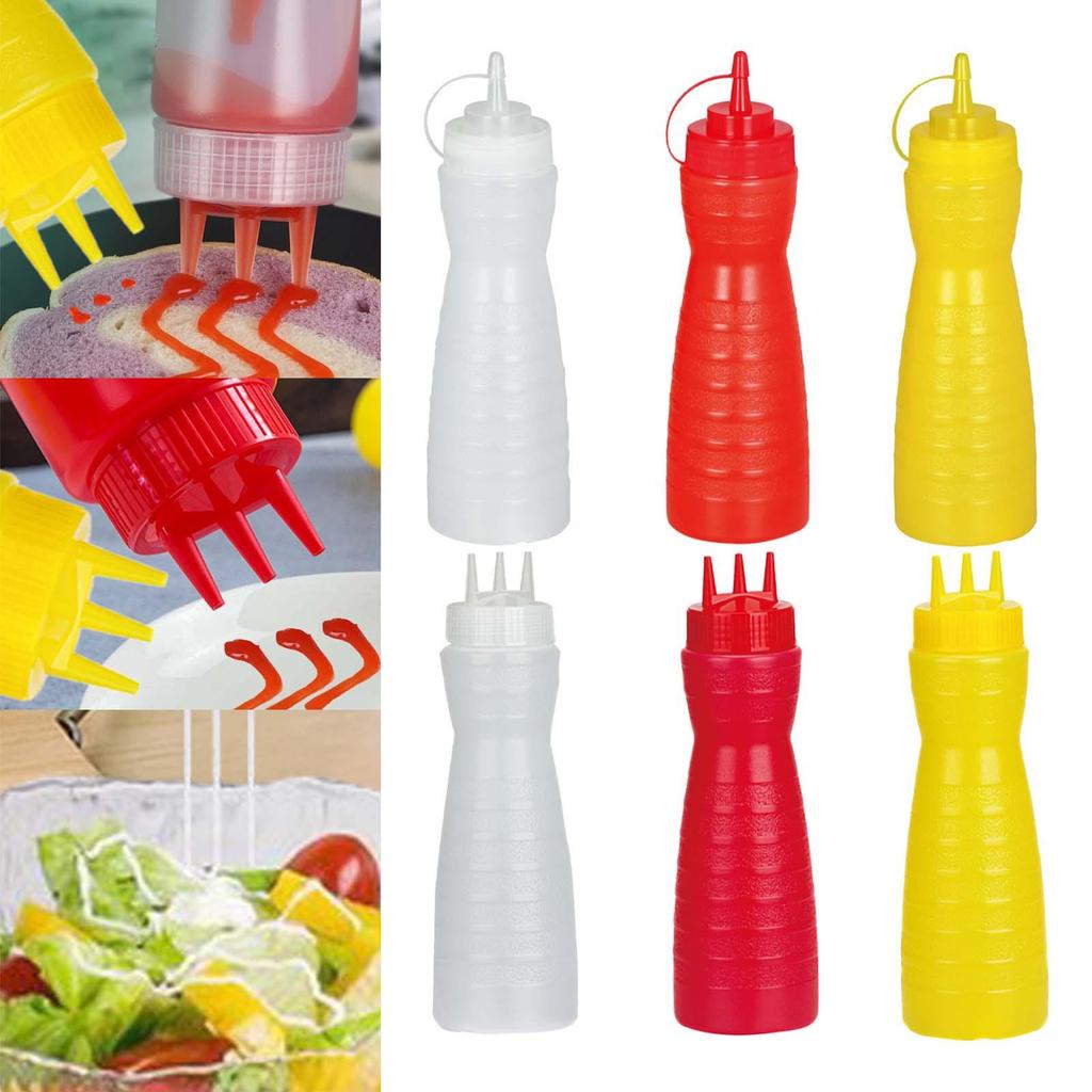 Ketchup Bottle Salad Bottles, 570ml Portable Multipurpose Sauce Container Condiment Bottles for