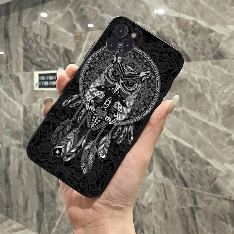 YNDFCNB Animal Owl Phone Case For iPhone 8 7 6 6S Plus X SE 2020 XR XS 14 11 12 13 Mini Pro Max Mobile Case