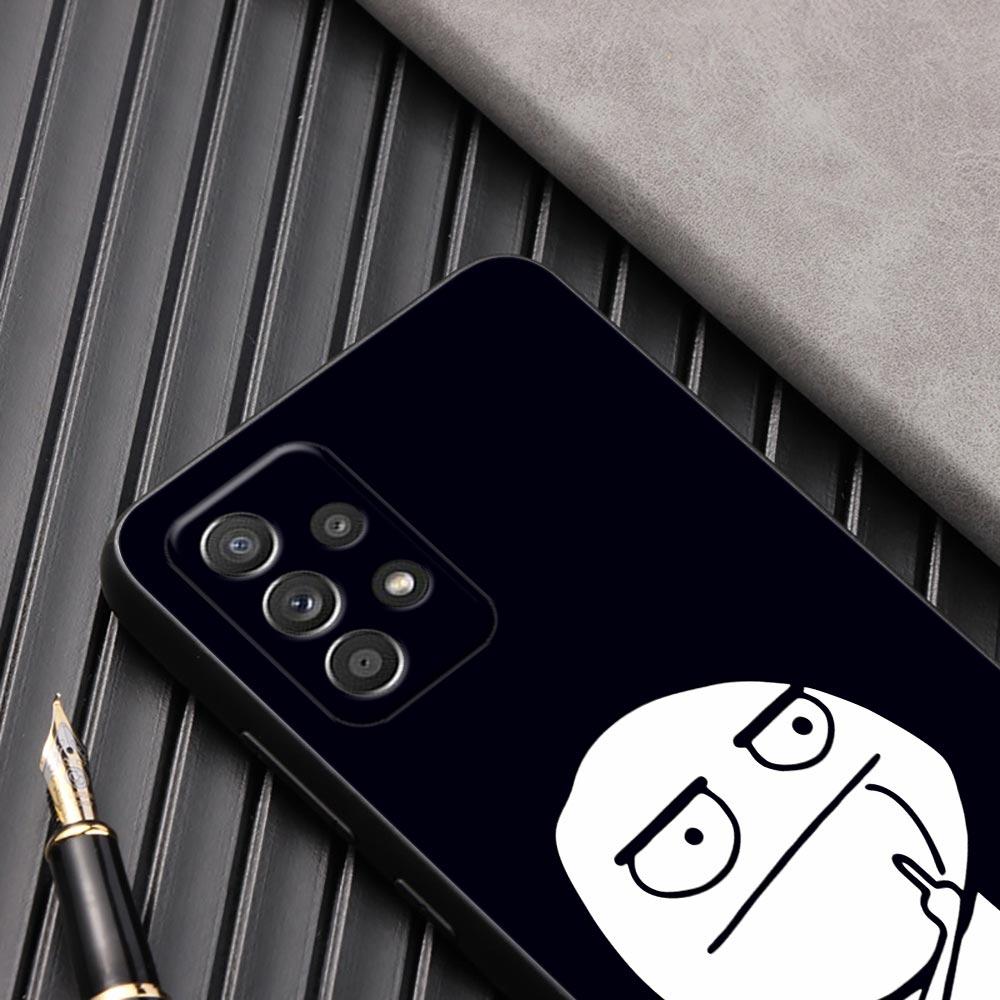 Funny Man Middle Finger Phone Cover Galaxy A53 5G Case For Samsung A54 A52 A52S A51 A71 A73 A72 A41 A42 A91 A32 A33 Black Cases
