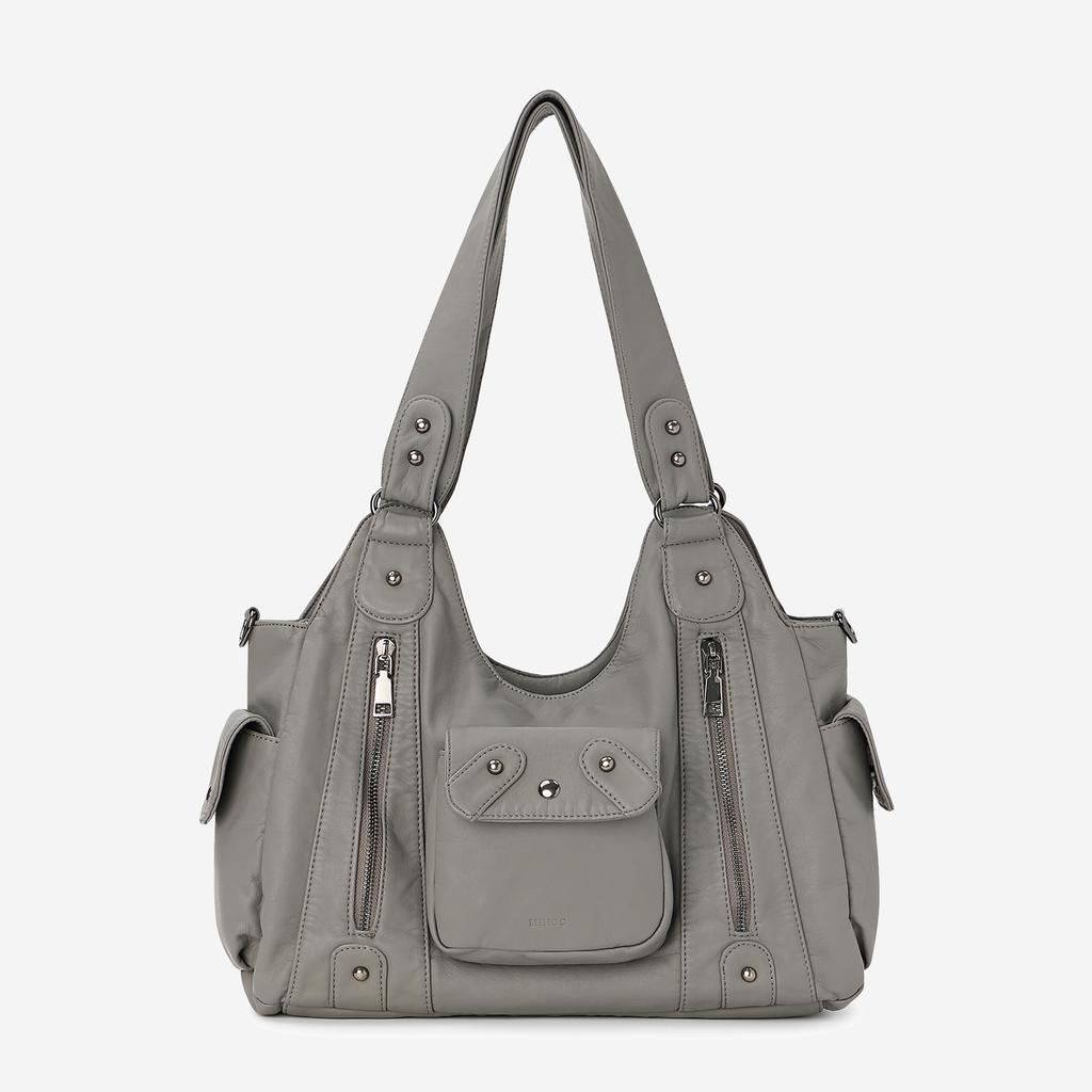Minoc Rosa Studded Bag (Grey)