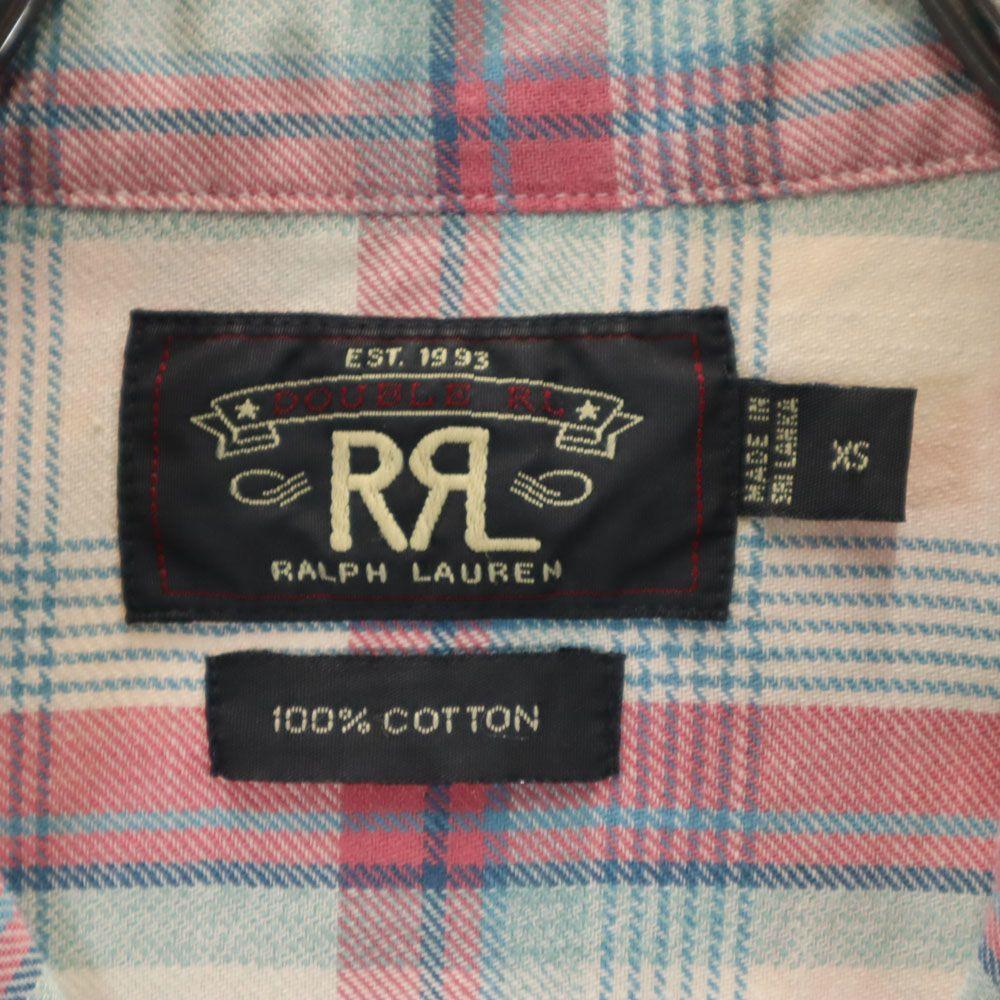 RRL Check Pattern Long Sleeve Western Shirt XS Beige and Others Men's Used