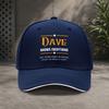 Dave Fun Print Adjustable Baseball Cap Lightweight Unisex Duckbill Hat For Casual Sports Parties Thanksgiving Graduation