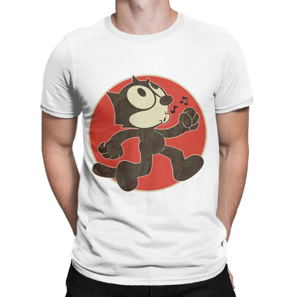 Ffelix The Ccat Keep Walking Vintage Retro Funny 100 Cotton Tshirt Ffelix The Ccat Tees Tops For Unisex