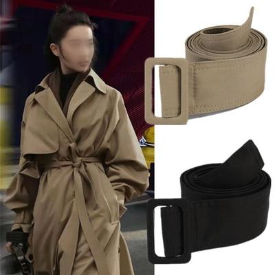 Solid Color Coat Belt Cotton Waistband Belt Quality Jacket Tie Belt  Women