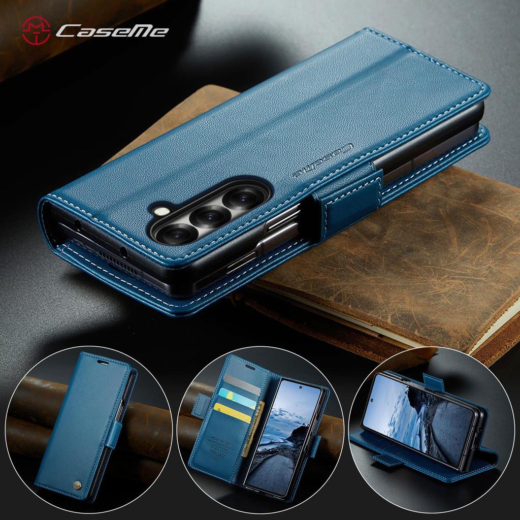 CaseMe For Samsung Galaxy Z Fold 7 Magnetic Flip Leather Wallet Case Skins Cover
