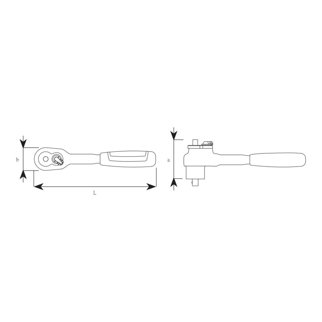 STAHLWILLE 12165VDE 80 1000V Insulated Ratchet 205mm Long 3/8" Drive, Gears, Handle,