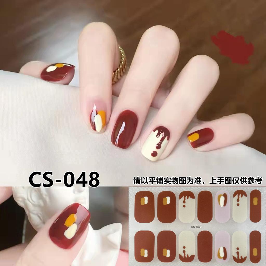 CS voděodolný a nepečlivý gelový lak na nehty film vše lepí Japonský a korejský větrný jarní a letní balicí papír na nehty balicí papír