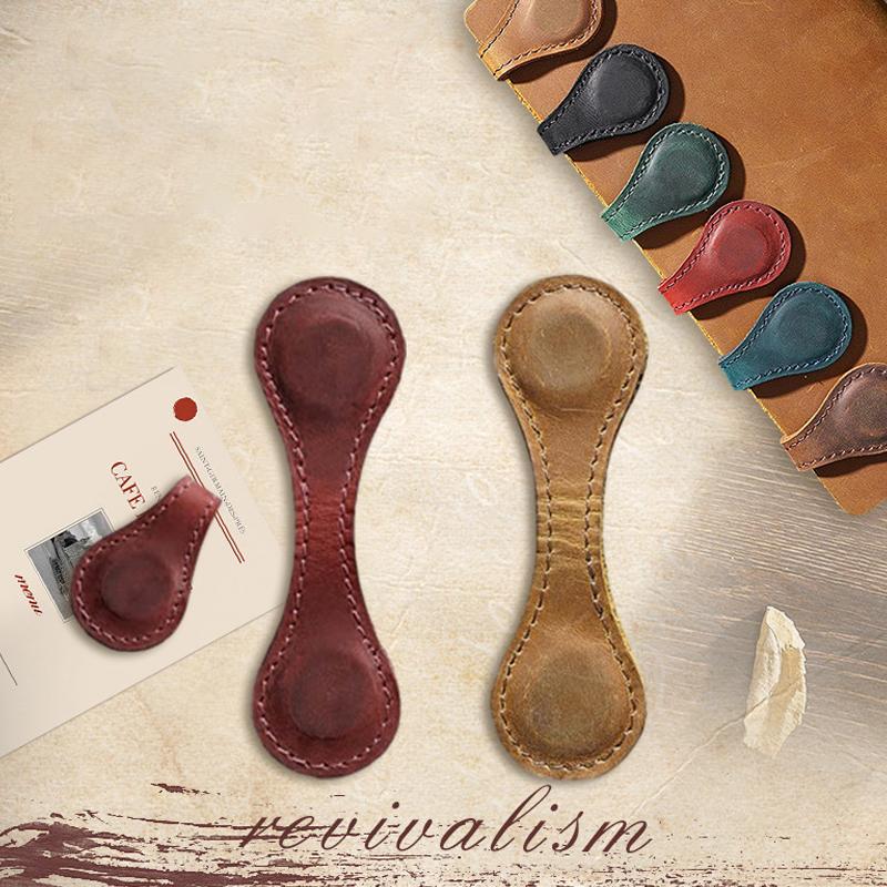 3Pc Notebook Book Markers Page Divider Magnetic Leather Bookmark Double-Sided Magnetic Buckle Magnet Clip Staionery Supplies