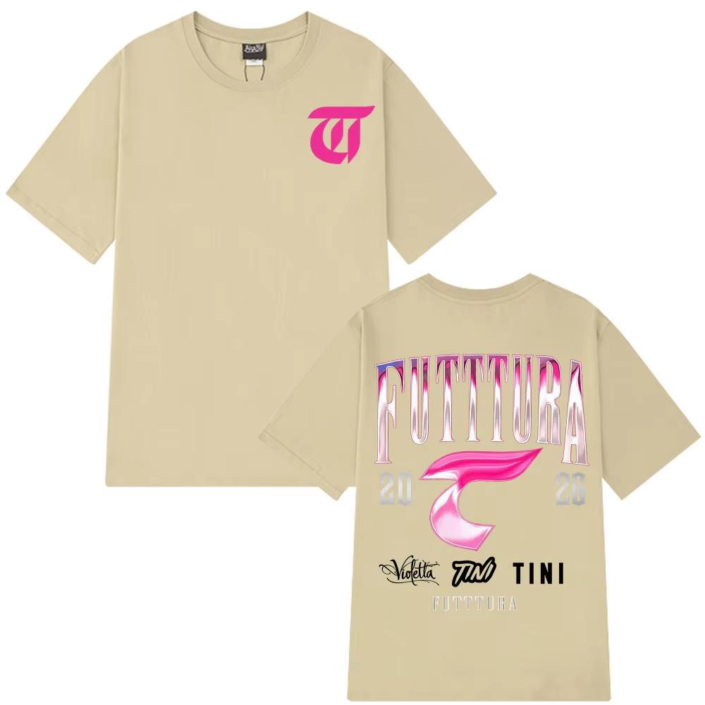 Singer TINI STOESSEL Futtura Album 2026 Tour Tshirt Men Women Fashion Aesthetic Tees pure Cotton Casual T Shirt Fan Gifts
