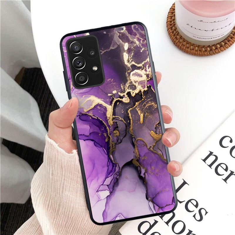 Green Blue Purple Marble Phone Case for Samsung Galaxy A13 A22 A12 A32 A71 A11 A21S A33 A52 A72 A51 A50 A70 A31 M31