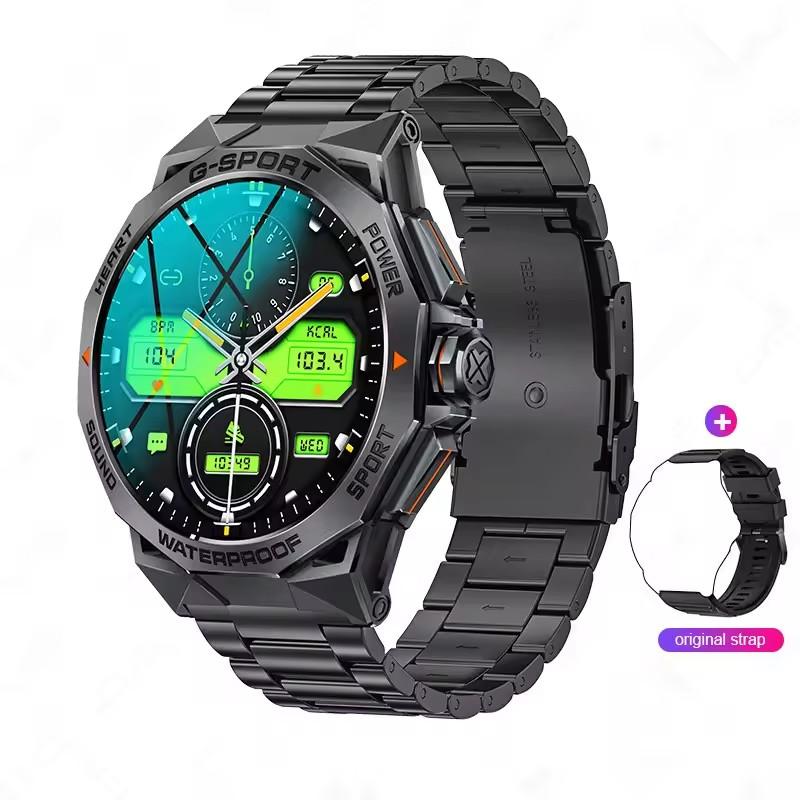 Men Outdoors Sports 1.43" AMOLED Screen Smartwatch Blue Tooth Call Heart Rate Health Monitoring Smart Watches Waterproof Women