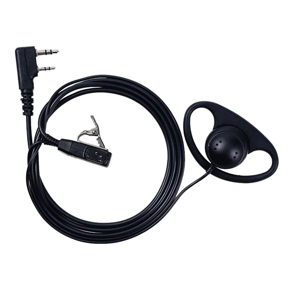 1 Stück K-Stecker 2-Pin D-Typ Ohrhörer-Mikrofon PTT-Funktion Ohrbügel Funkzubehör für Puxing TYT Radio