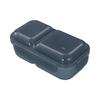 CB Japan Domeman 600 DSK Bento Box, 600ml, Navy Blue, Soft and Easy To Serve, Dome Lid, Secure with 4-Point Locking, Double Sealing To Prevent Leaks