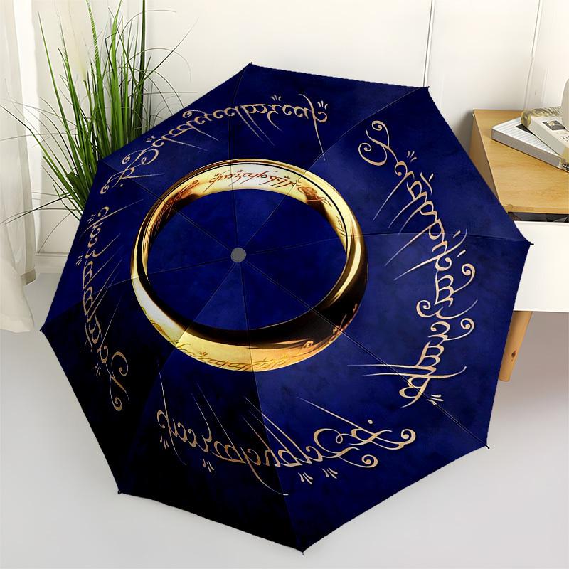 

1pc One Ring to rule them all. Umbrella with Plastic Handle,Suitable for All Seasons Travel Outdoor Multi-functional UmbrellaDCS074