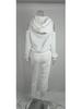 Autumn 2025 Minimalist Long Sleeve Fleece Sweatshirt & Elastic Waistband Long Pants Set