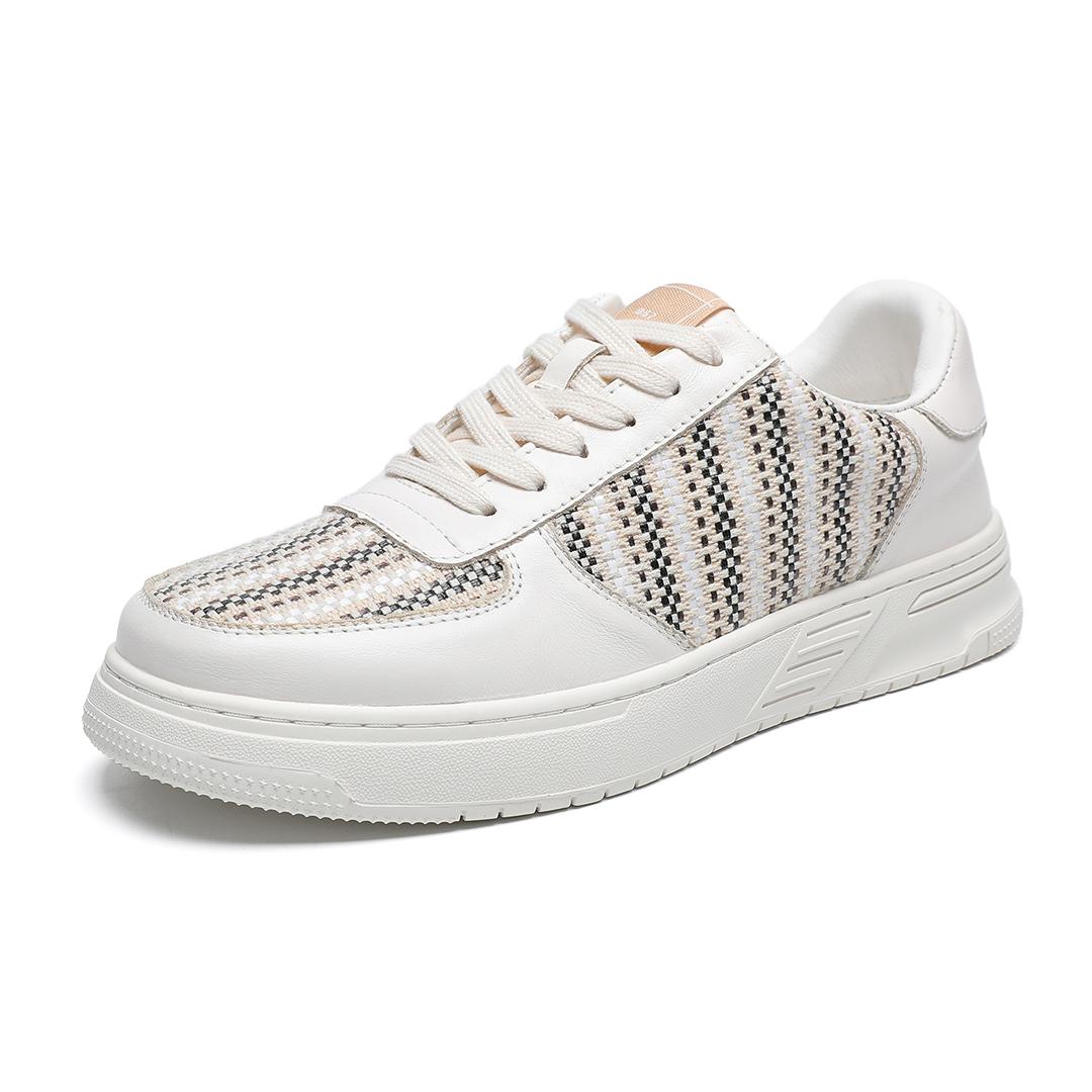 

Fashion Genuine leather board shoes Luxury designer s new style Leisure sports Fashion Party Outdoor trendy shoes Black and white 38 белый