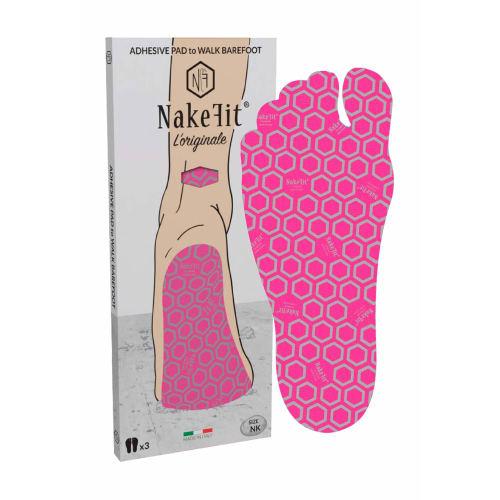 NAKEFIT Naked Fit Foot Adhesive Sandal and Barefoot Stickers for Pool, Beach, and Fall Prevention (3 Pairs Per Pack)