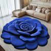 WTEMPO Printed 3D Flower Shaped Home Non-slip Carpets Solid Color Round Bathroom Water-absorbing Floor Mats Dirt-resistant Quick-drying Floor Mats