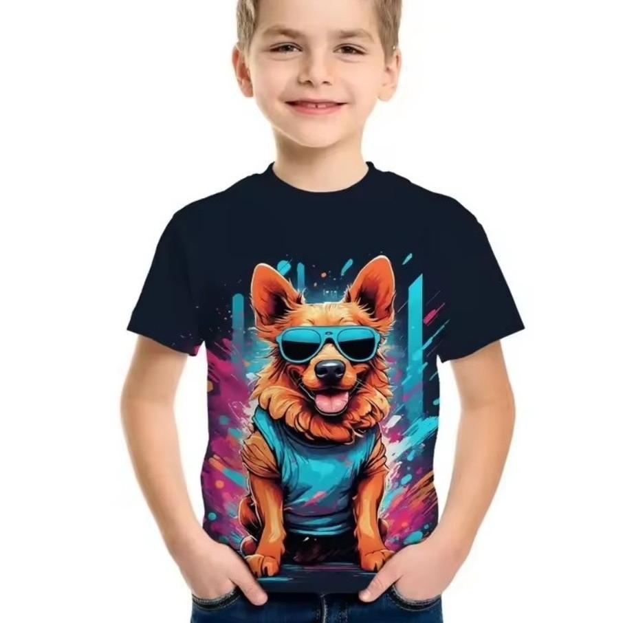 4-15 Years Old T Shirts Flag Comfortable Polyester Boys Girls Children Long Sleeve T-Shirt Cartoon 3D Printed T Shirt Kids Clothing