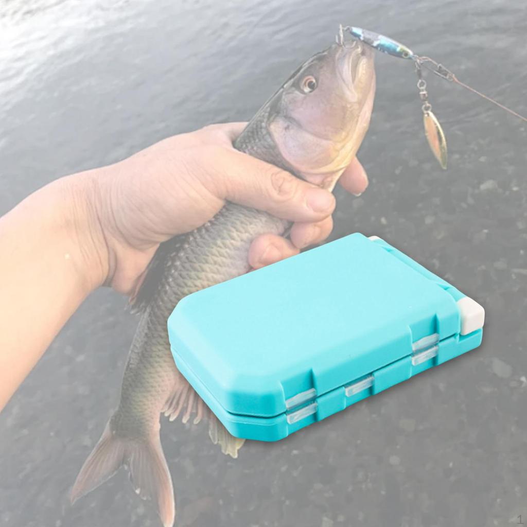 Fishing Tackle Box Accessories Container Hard Case Organizer Compact Double Layer Lures with