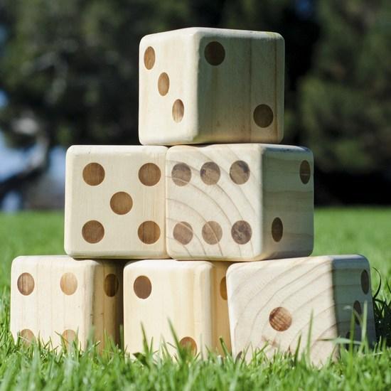 Gosports Super Size 2.5inch Giant Dice 6pcs with Case & Scoreboard, popular Korean game