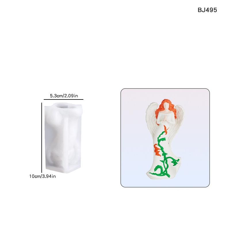 Epoxy Resin 3D Angel Silicone Mold Angel Scented Candle Mold Creative DIY Ornament Mold Home Decoration