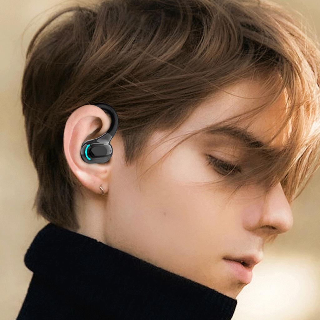   5.2 Headset HiFi Stereo Sound HD Calls Noise Reduction IPX4 Waterproof Wireless   Earpiece Single Ear