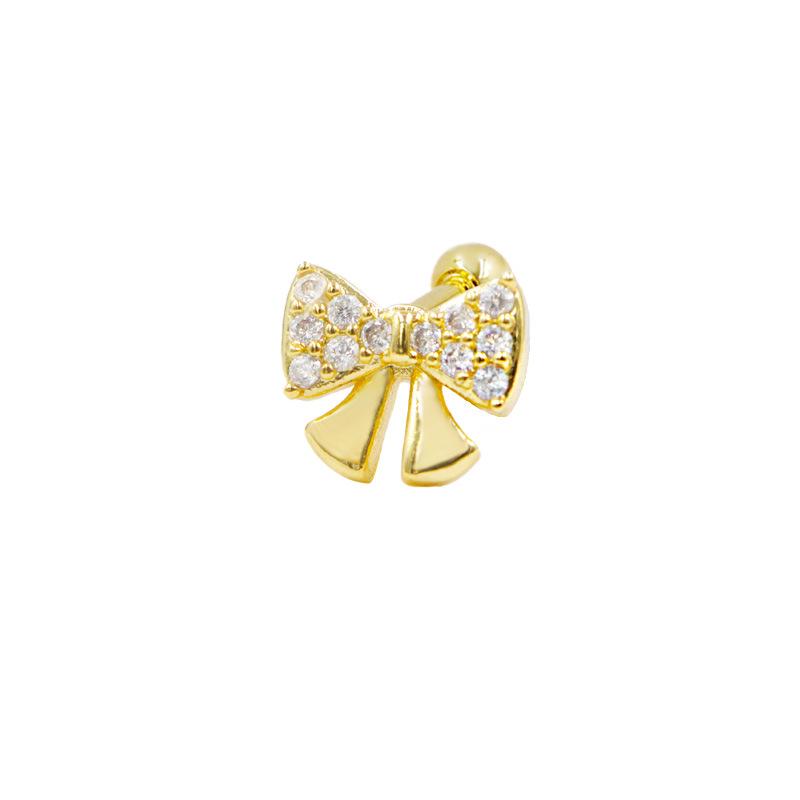 Gaibei 3D Moon Bow Ear Cartilage Studs - European & American Style Jewelry.