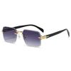 Xiaomi Men Women Rimless Square Sunglasses UV400 Gold Metal Hinge Decor Fashion Gradient Lens Shades for Street Travel Vacation 823