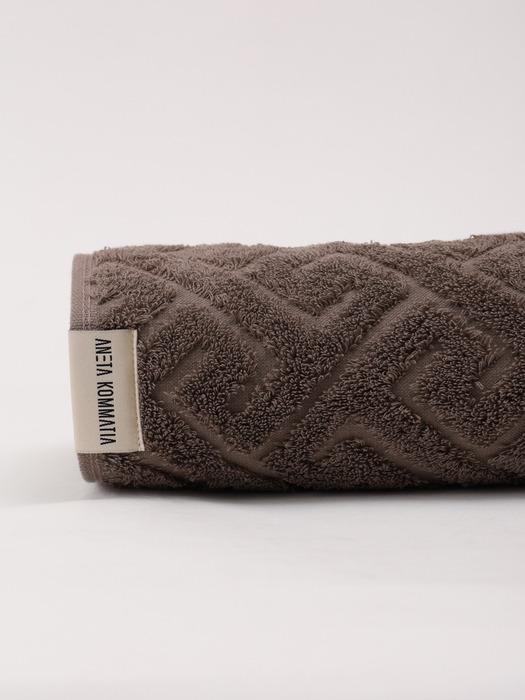 ANETA KOMMATIA Supima Greek Meander Towel Brown 10P brown